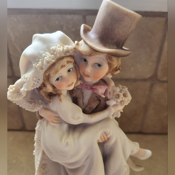 Giuseppe Armani "Just Married" Ceramic Decor Figurine 1986 Florence Couple - Picture 2 of 12